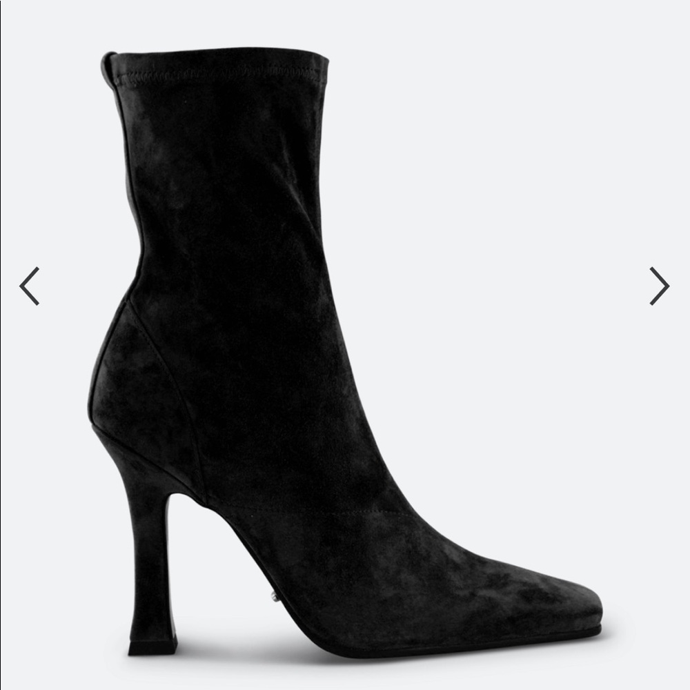 Tony Bianco Halee black leather heel boot